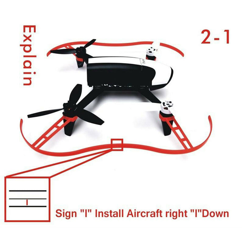 2 pcs Parrot Bebop 2.0 Propeller Props Guard Crash Protector Cover Red
