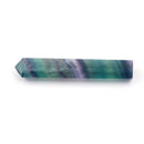 1Pc 75-80mm Natural Fluorite Crystal Quartz Hexagonal Stone Point Healing Wan Gw