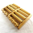 5 Roller Stress Relax Pain Relief Yoga Portable Foot Massager Wooden Elderly