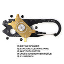 1PC 20-in-1 Wrench Set Multifunctional Mini Steel Camping Survival EDC Tool JC,a