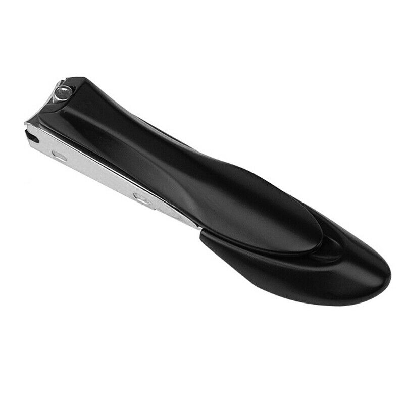 Nail Clipper with Catcher - Stainless Steel Curved Fingernail and Toenail C F1C4