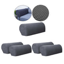 Stretch Polyester Sofa Armchair Slipcovers Couch Armrest Protector Gray