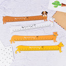Cute Dog Shape Ruler Mini Plastic Straight Ruler For Kids School Supplies GiftJR