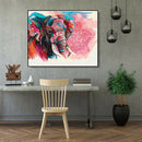 Painting By Numbers Kit DIY Color Elephant Canvas Oil Art Picture Craft