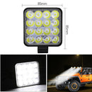 Square 48W LED Work Light 12V 24V Off Road Flood Spot Lamp For Car Truck SUV Hn
