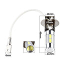 4Pcs H3 10LED 5630 6000K White LED Bulbs Car Fog Driving Lights Lamp High Beam
