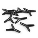 Plastic Y Shape 3 Way Fish Tank Water Tube Connectors 8 Pcs Black I9N5