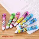 Ten Color Retractable Pen - Retro Pen Multicolor Inks 10-in-1 Pen 0.5mm