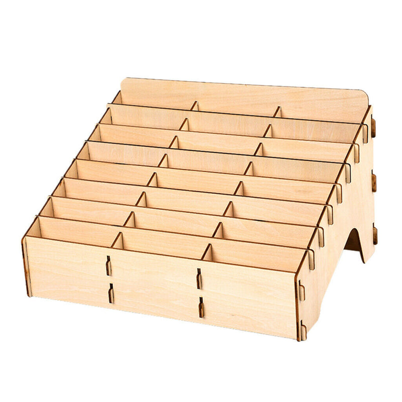 DIY Wooden Paint Rack Ink Storage Organizer 24-grid