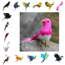Handmade Craft Roadrunner Artificial Birds Feather Decor Wire Christmas Tree