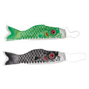 2Pcs Fish Kite Carp Flag Koinobori Windsock Japanese Decor Wind Sock Hang