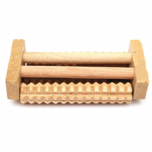 Handheld Wooden Roller Massager Reflexology Hand Foot Back Body Relax IhBX