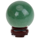 25mm Natural Green Aventurine Quartz Crystal Ball Healing Sphere + Stand Gift