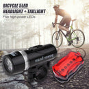 5LED Bicycle Headlight + Taillight Mountain Road Bike Rear Lamp Front Light
