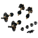 Ukulele Tuners Tuning Pegs 2R2L Round Button for 4-String Cigar Box Guitar