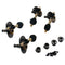 Ukulele Tuners Tuning Pegs 2R2L Round Button for 4-String Cigar Box Guitar