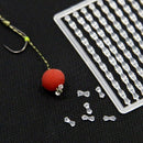 6x Ready Tied Hair Rigs Barbless Curved Hook with Bait Stops Dumbbell Stop/ Z5U9