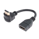 15cm 90 Degree Elbow HDMI Male Port to HDMI Female Port Extender Cable