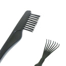 2 Pieces Nylon Bristles Hair Brush Cleaning Tool Remover Rake Comb Set
