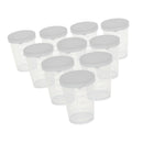 10pcs 50ml Clear Laboratory Test Measuring Graduated Beaker Container w/ Cap