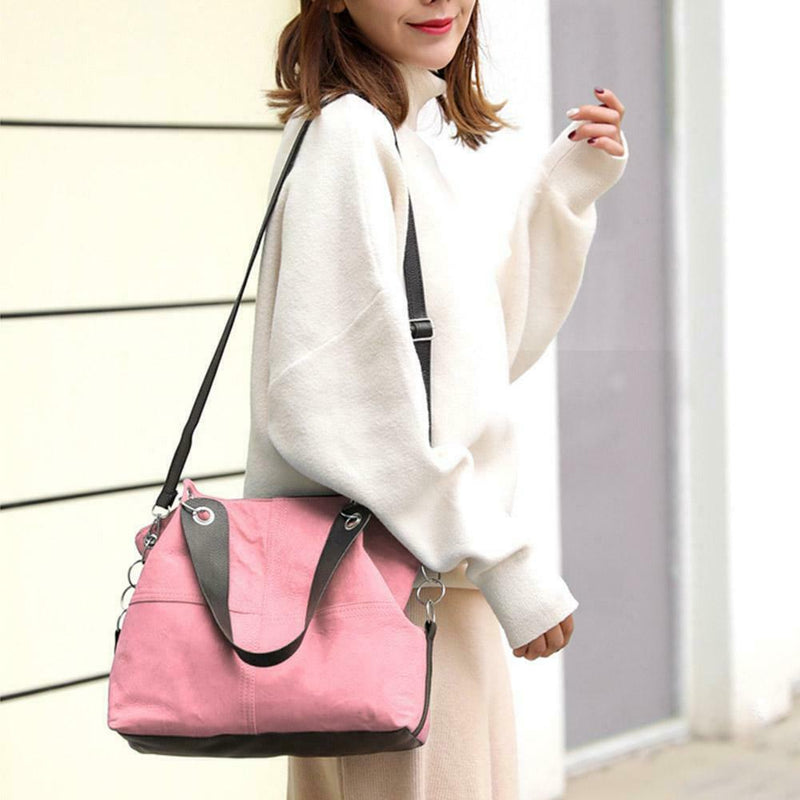 Shoulder Messenger Handbags Women Large Capacity Totes Crossbody Bag (Pink)