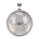 60pcs Pendant Trays Bright Glass Cabochon Necklace Cord for Photo Pendant D BX