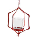 Wedding Decor Hanging Tea Light Candle Holder Lantern Lamp Case D - Red