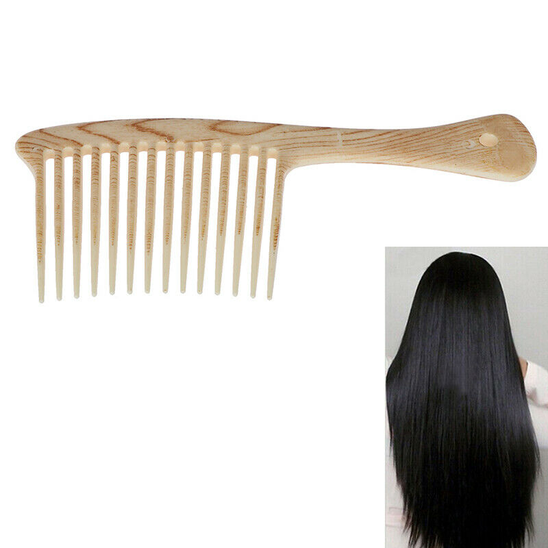 1X Large Wide Tooth Comb Hair Detangling Hairdressing Rake Comb Suitable  Sa Jf
