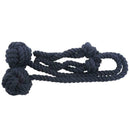 Hand Knitting Curtain Rope Tiebacks Rural Cotton Tie (One Pair, Navy)