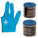 Man Woman Elastic 3 Finger Left Hand Gloves for Billiard Pool Snooker Cue + 2