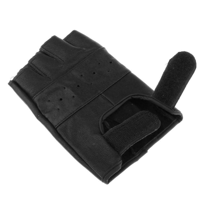 Half Fingerless Gloves Car Motorcycle Driving for Men Fashion Unlined Leather