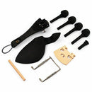 15Pcs Violin Parts Ebony Wood 4/4 Violin Parts Accessories Bridge Chin rest