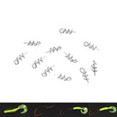 100X Soft Lure Baits Hook Pin Spring Fixed Lock Fishing Screw Needle Worm  JR