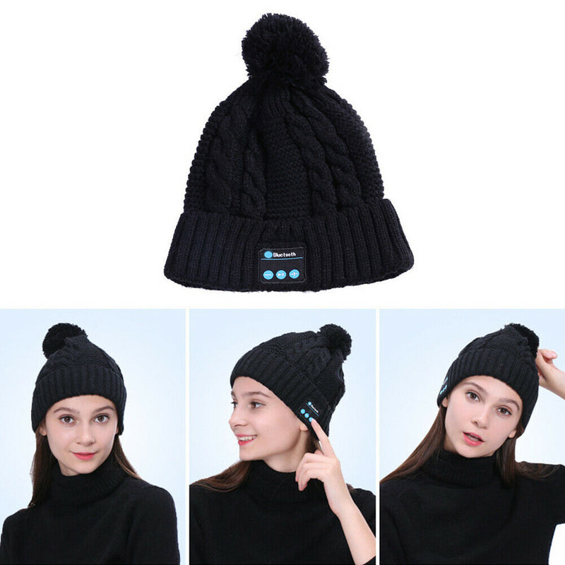 Bluetooth Earphone Cap Winter Outdoor Thermal Wireless Headphone Hat for Huawei