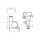 1 Set 3R3L Tuning Pegs String Tuners for Electric Acoustic Guitar, Golden