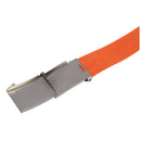 Unisex Plain Webbing Canvas Metal Buckle Belt (Orange)