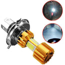 H4 18W LED 3 COB Motorcycle Headlight Bulb Lamp 2000LM 6000K Hi/Lo Beam Light