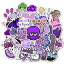 50Pcs No Repeat Purple Fresh Cartoon Stickers For Luggage Bicycle Car PhoJBTEUS