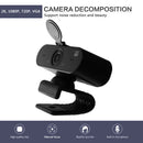 2K Webcam with Built-in Microphone USB Beauty Web Camera with Privacy Cover