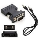 1*HDMI Female to VGA Male Converter w/ Audio Adapter Support 1080P Signal Output