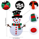 Christmas DIY Felt Snowman New Year Gift Kids Toys with Ornaments Door Wall