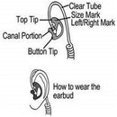 Black 10 Pair Left Earmold Earbud Earplug for Wouxun Baofeng Two-Way Radio