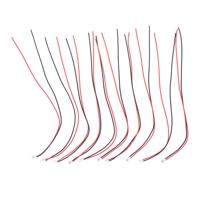 10Pcs Mini Micro PH 2.0mm JST 2-Pin Male Connector Plug Wires Cables 200mm M&O