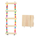 Wood Ladder Pet Birds Climbing Toys Parrots Swing
