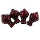 4Pcs Decorative Window Curtain Pole Rod End Cap Final Head 28mm Red