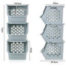 1X(Kitchen Storage Basket Plastic Multi-Functional Hollow Vegetables Fruit