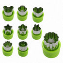 9pcs Mini Cookie Cutters Pie Crust Vegetable fruit Cutter baking Set tools  G7K1