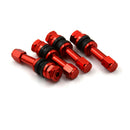 4x TR48E Bolt-in Auto Car Tubeless Wheel Tire Valve Stems Dust Caps Red EBlj