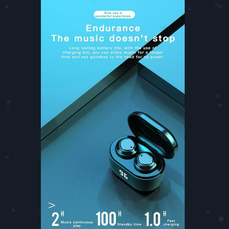 A6 Sports in-Ear Hifi Bluetooth 5.0 TWS Earphone Earbuds Headset LCD Power