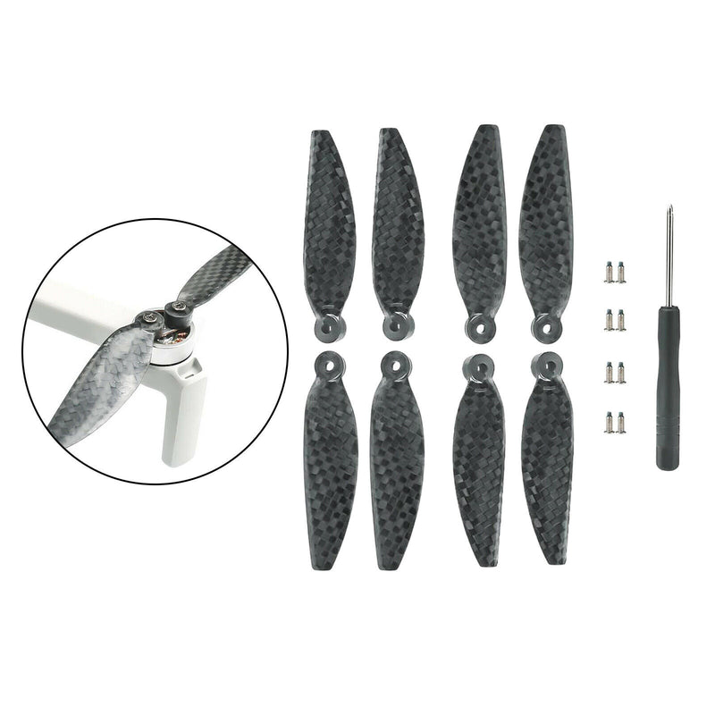 8pcs/set Carbon Propellers Blades for DJI Mavic Quick Release Props Black